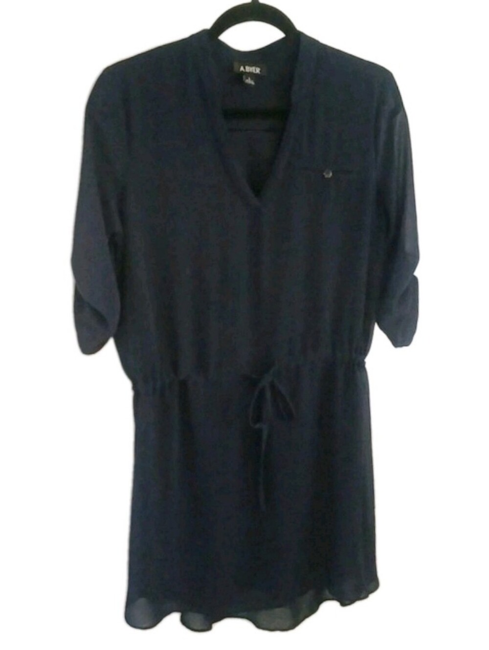 A. Byer Size L Juniors Navy Blue Dress/ Tunic